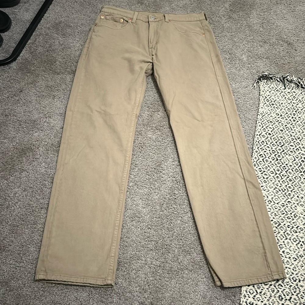 Levis 505 33x32 Tan Straight Leg Pants